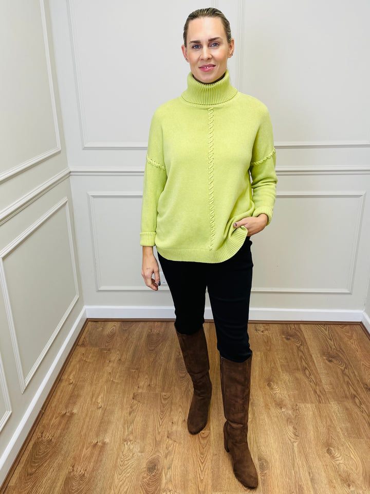 "OLIVIA" Knitted Jumper-Green