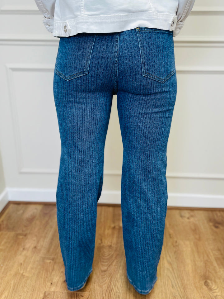 "MIA" Stripe Print Jeans