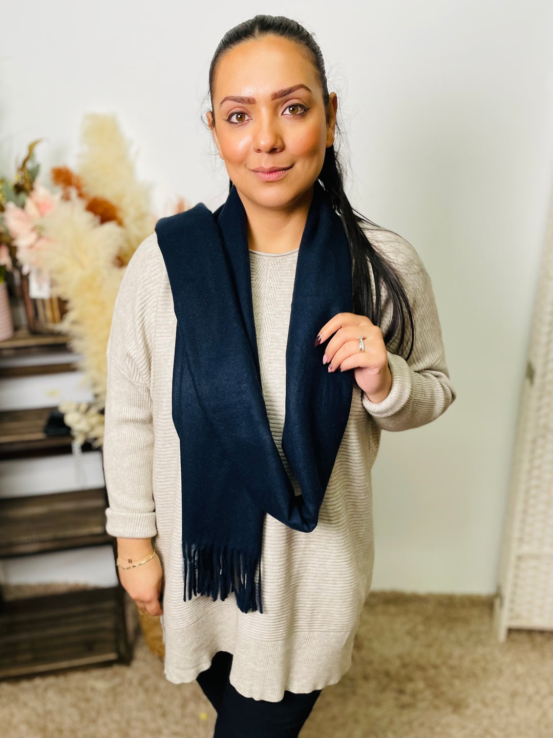 No.59 Super Soft Scarf-Navy