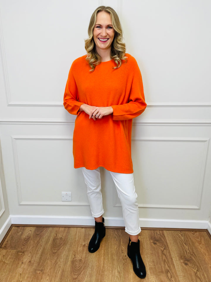 "GINNY" Basic Soft Jumper-Orange