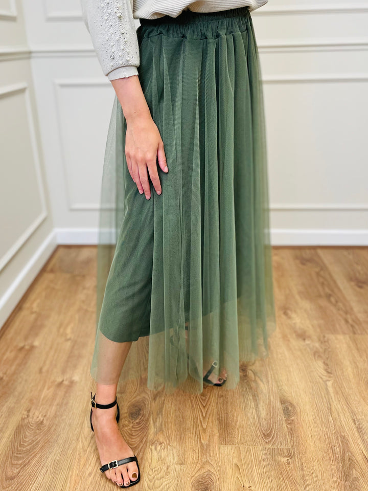 "IZZY" Tulle Skirt-Green