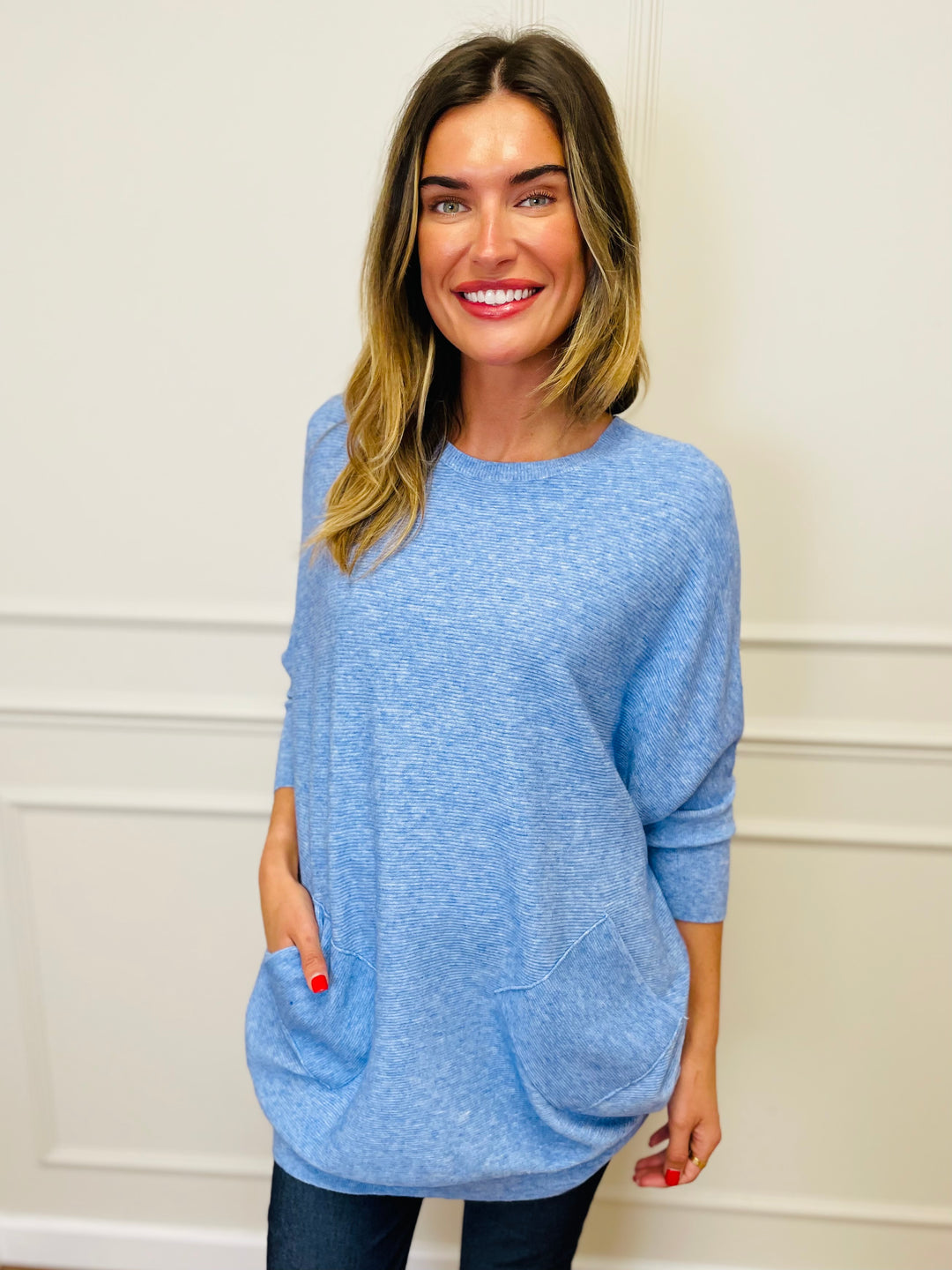 "MOLLY" Super Soft Jumper-Sky Blue
