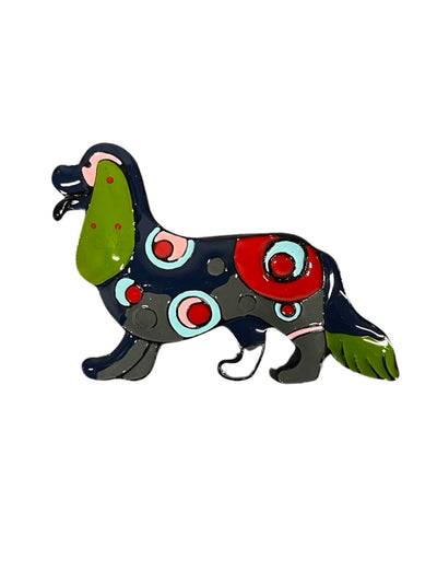 Multicolour Dog Brooch