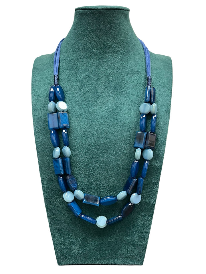 Blue Short Statement Necklace