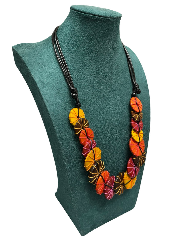 Multicolour Circle Statement Necklace
