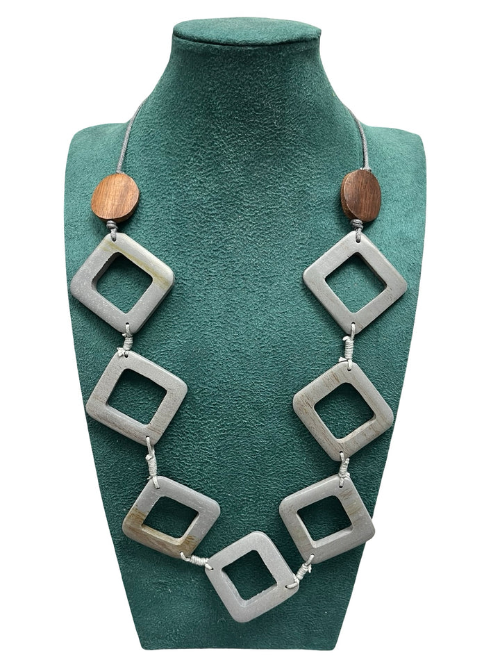 Long Statement Necklace-Silver