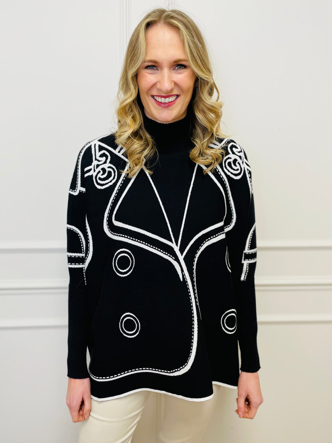 "JOY" Reversible Jumper-Black & White