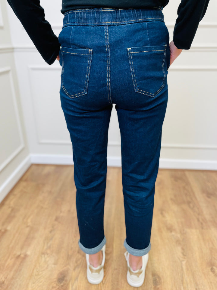 "ALEXANDRA" Mom Style Jeans-Denim