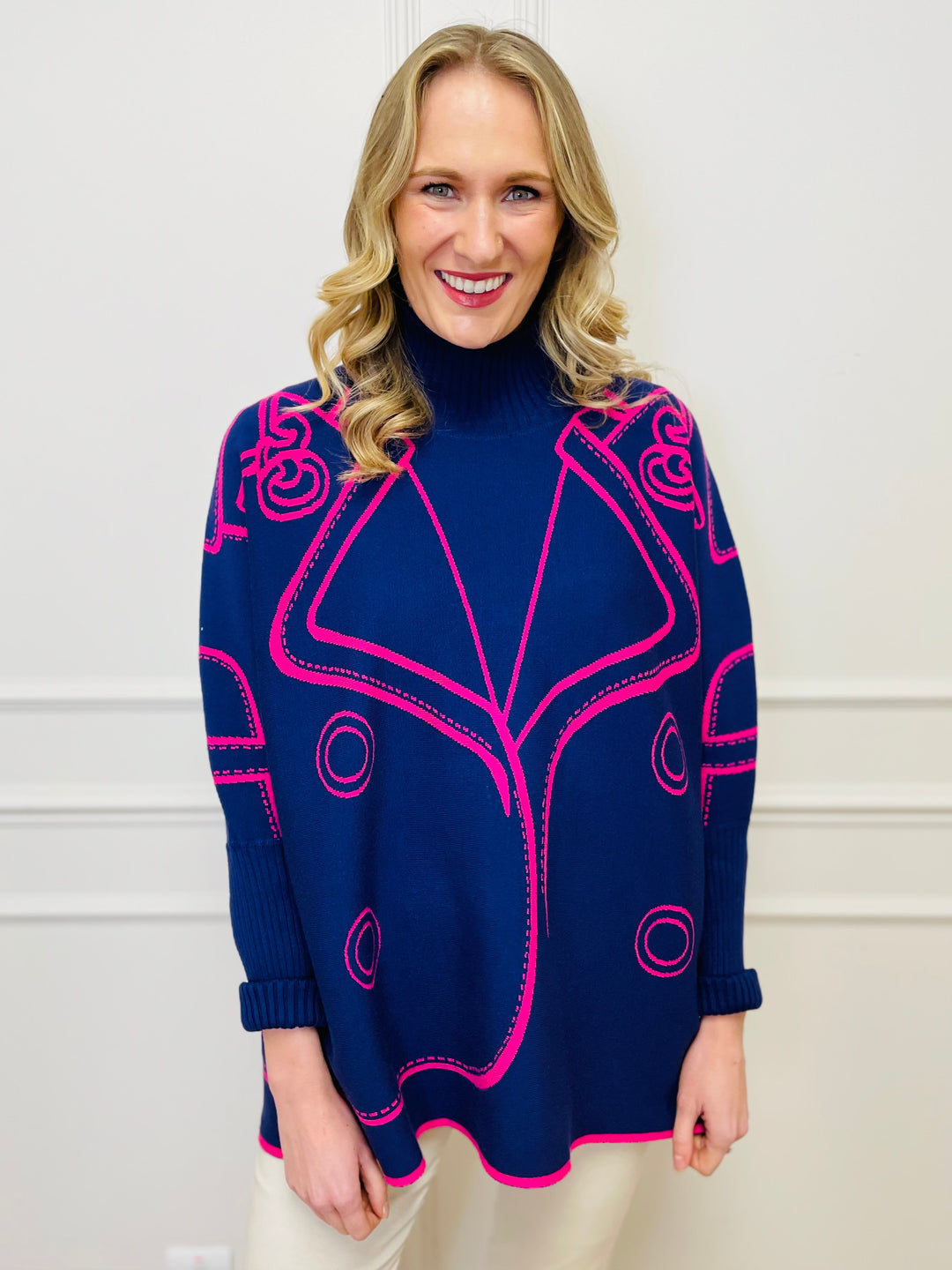 "JOY" Reversible Jumper-Pink & Purple