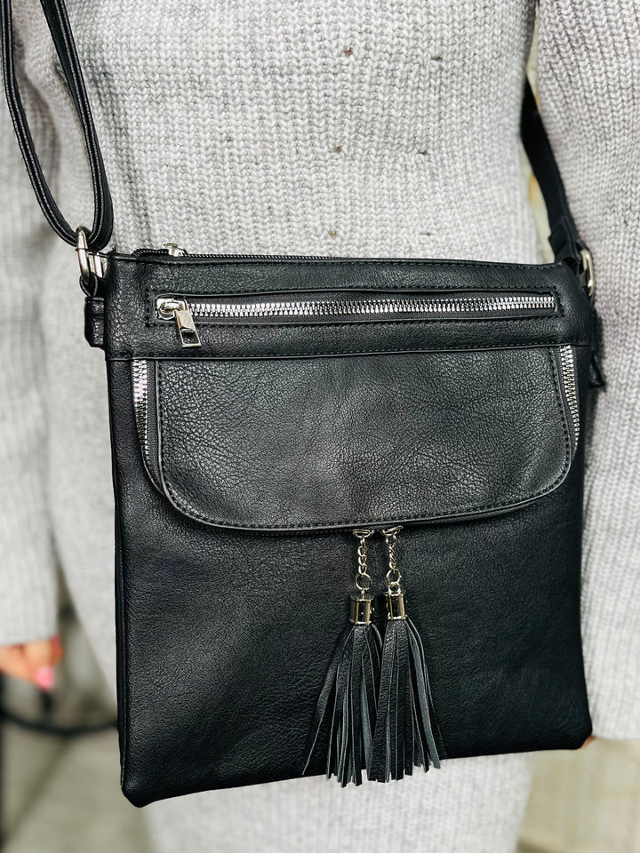 Crossbody Handbag-Black