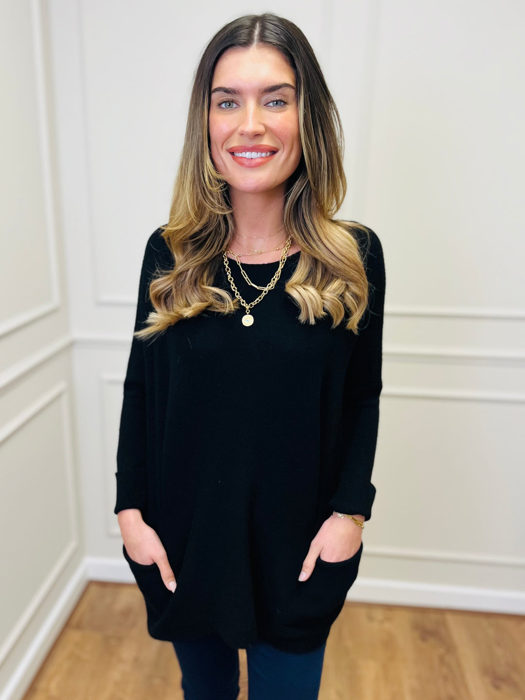 "STELLA" LUXURY Fine Knit Jumper-Black