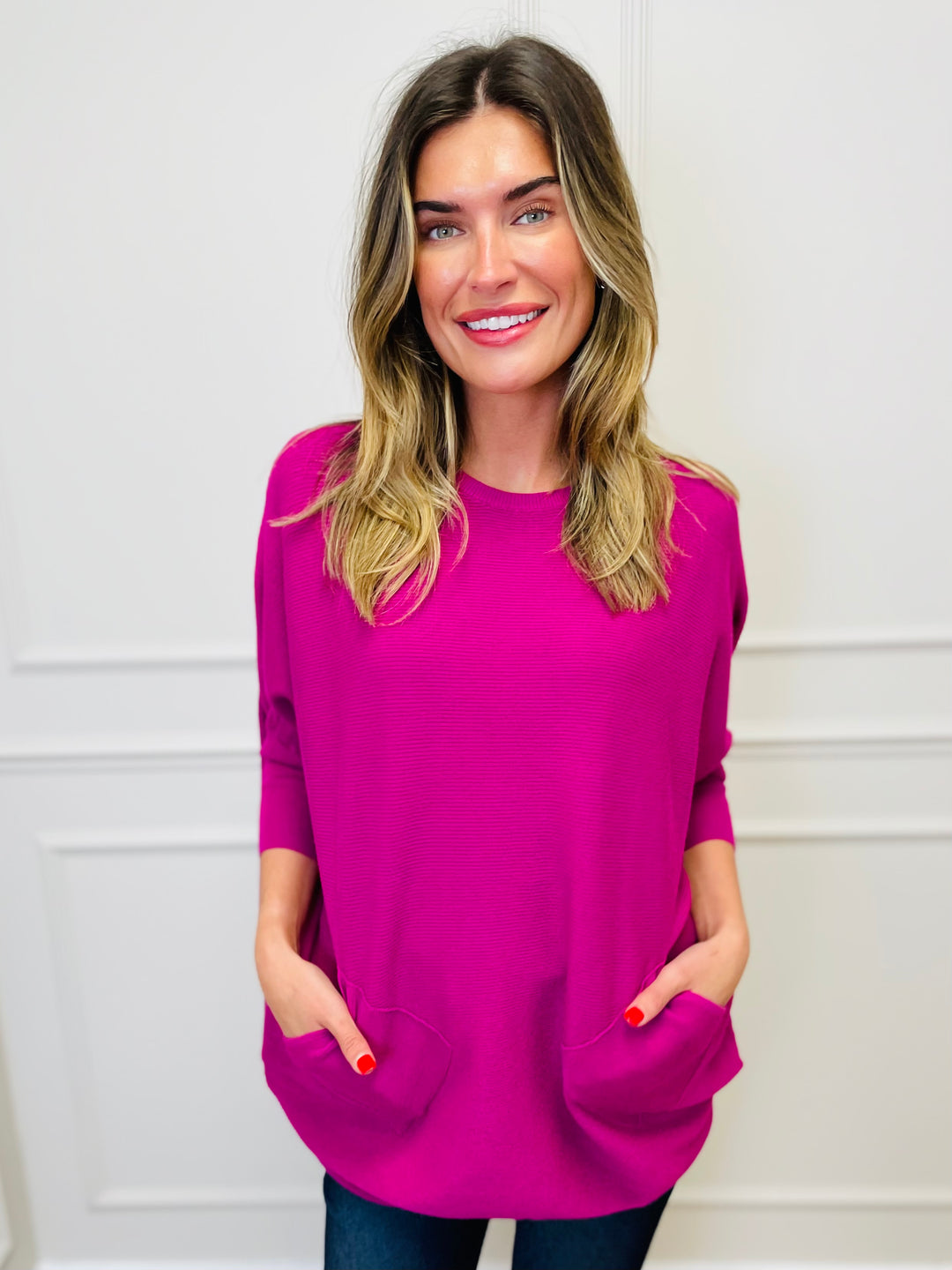 "MOLLY" Super Soft Jumper-Cerise Pink