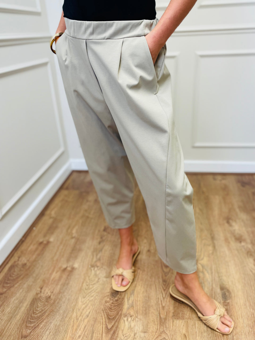 "LISA" Scuba Trousers-Mocha