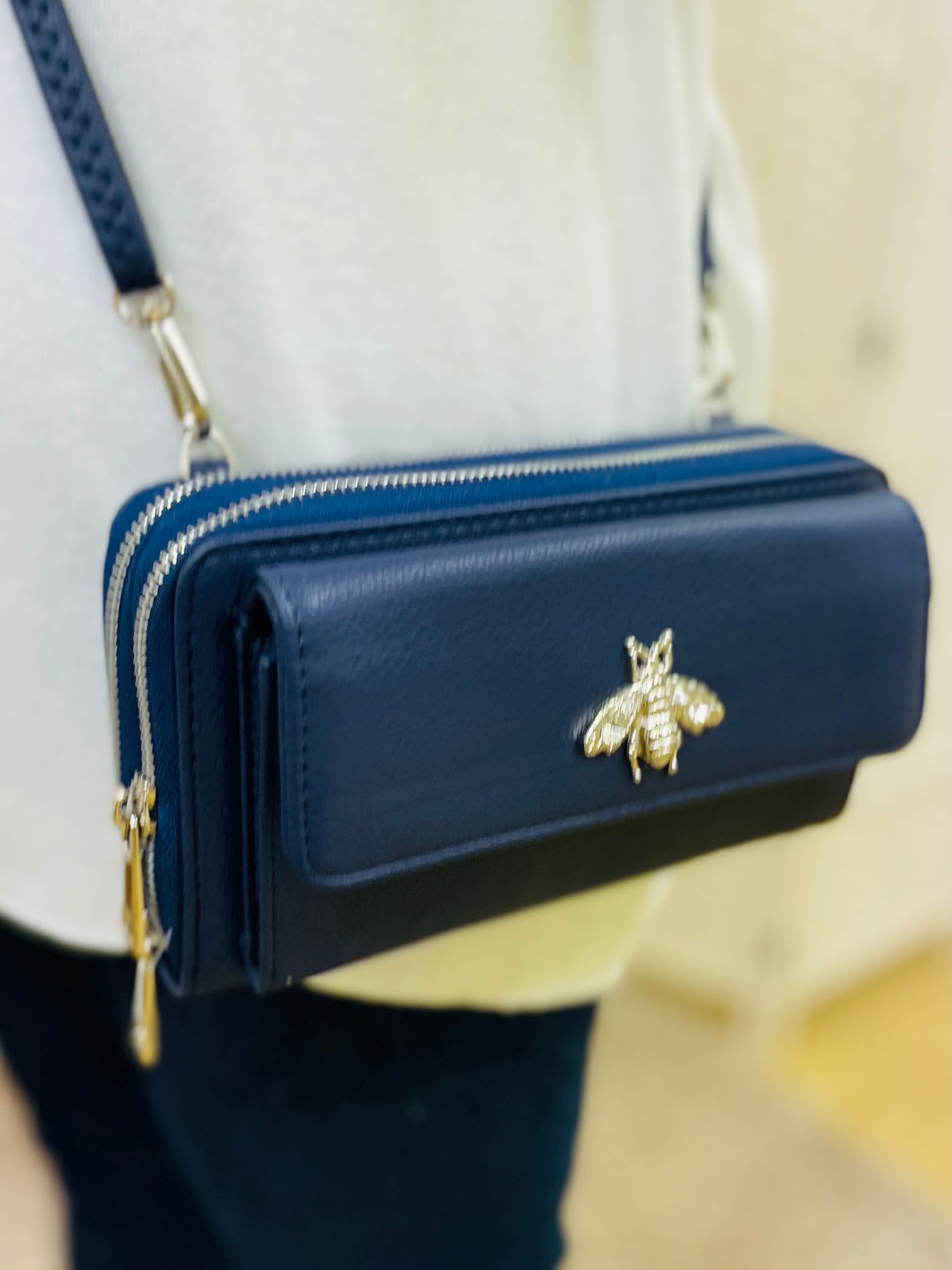 "POOCHI" Phone Pouch-Navy