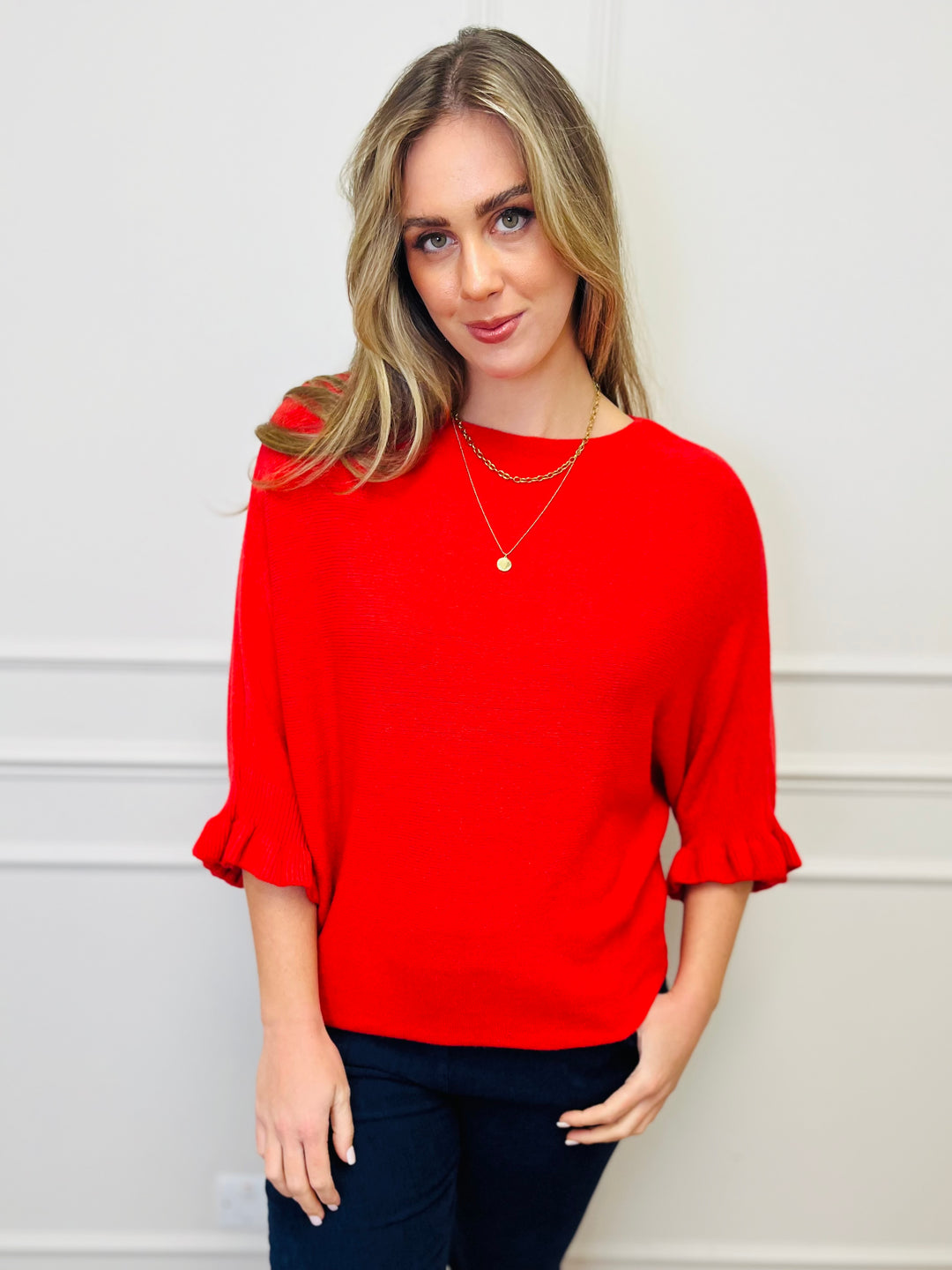 "FIONA" Soft Jumper-Red