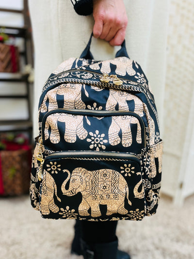 Elephant top mini backpack