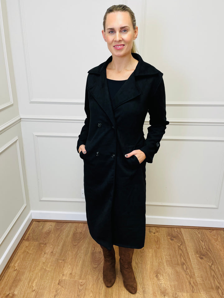 "CROSBY" Longline Jacket-Black