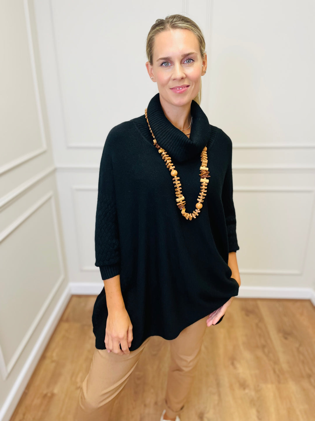 "SABRINA" Oversized Jumper-Black