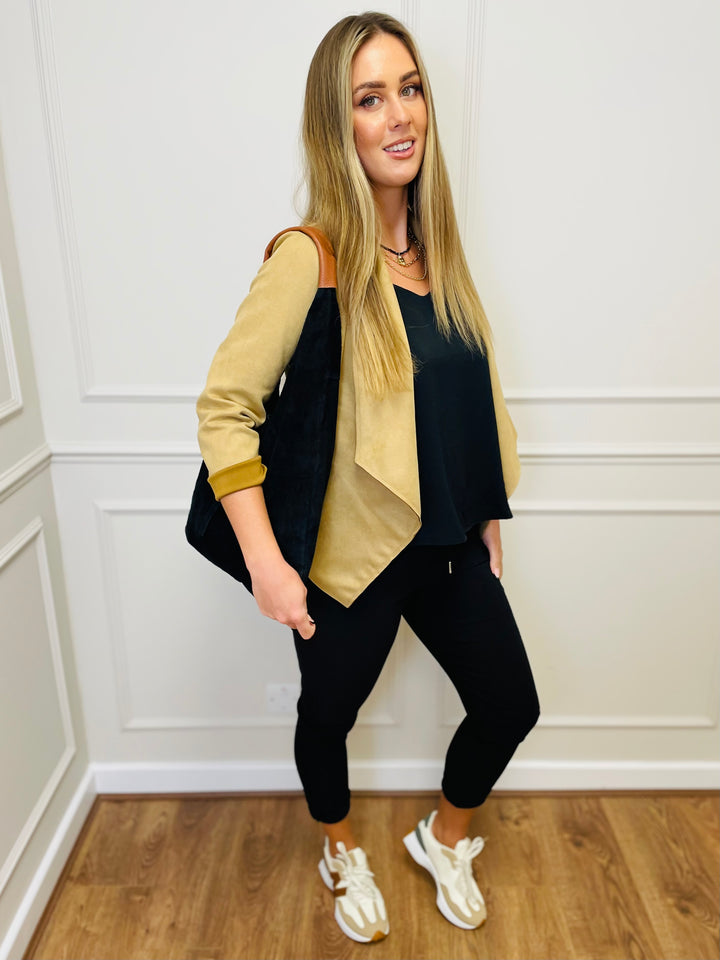 "CROSBY" Short Jacket-Camel