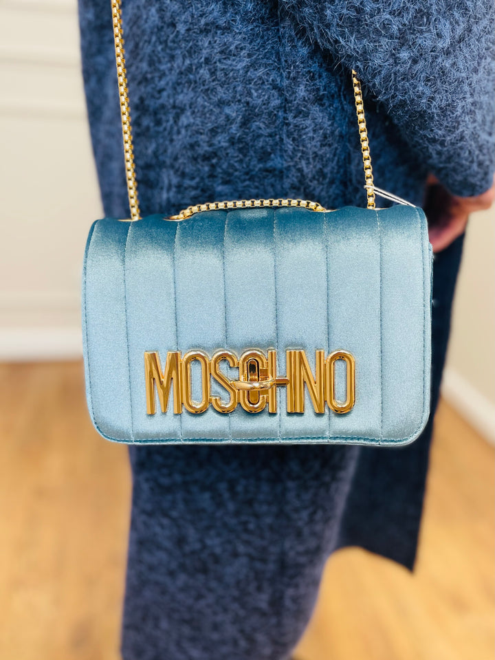 No.80 Quilted Velvet Bag-Blue