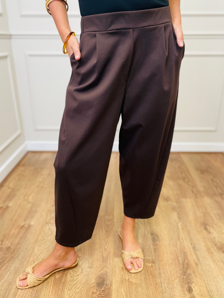 "LISA" Scuba Trousers-Brown