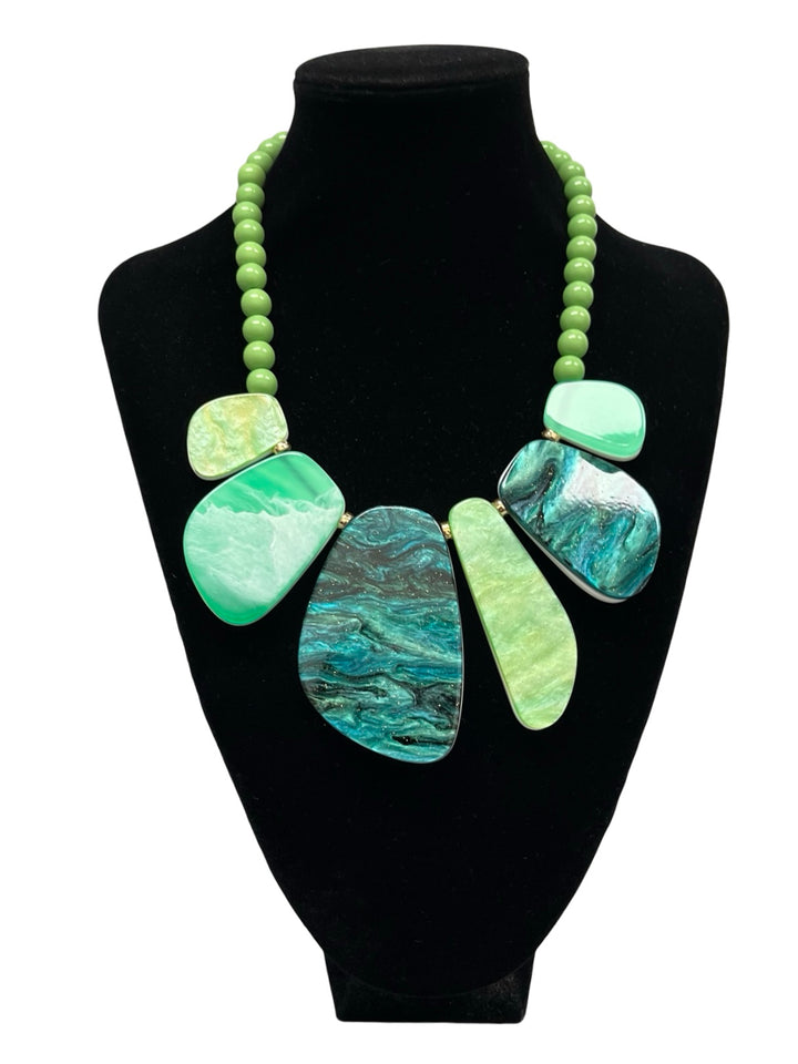 Green Short Statement Necklace