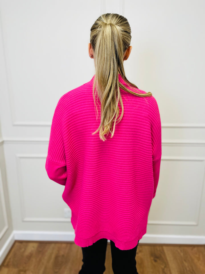 "LULU" Knitted Jumper-Pink