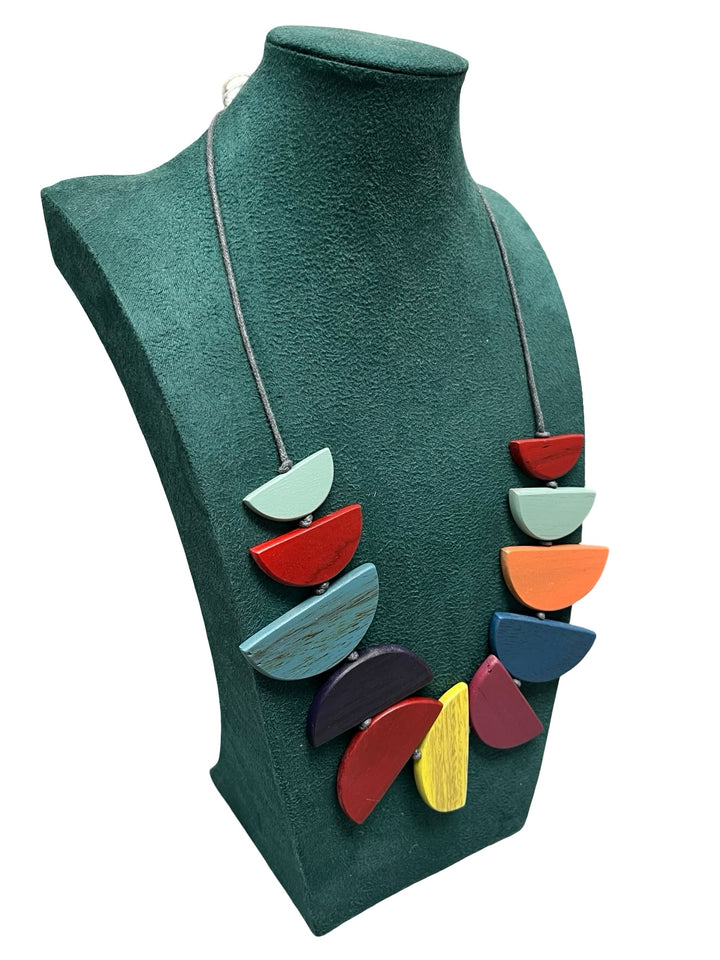 Long Statement Necklace-Multicolour