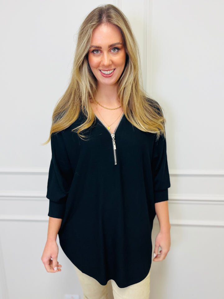 "CASSIDY" Luxury Soft Jumper-Black