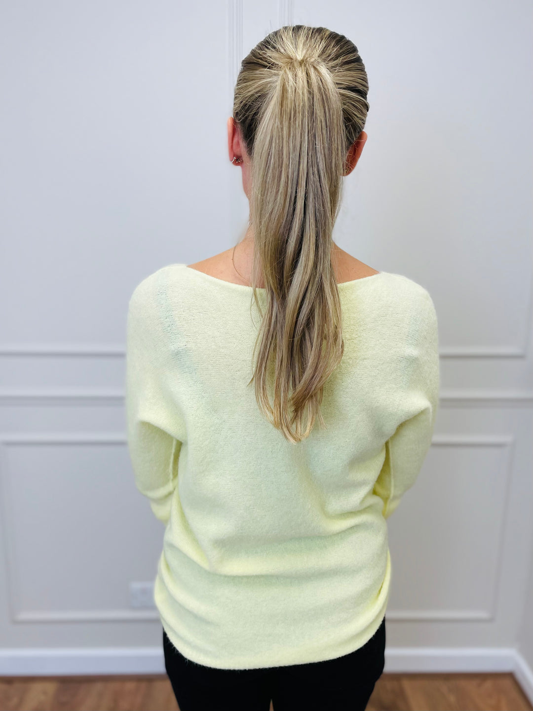 "SOPHIA" Fine Knit Jumper-Lemon