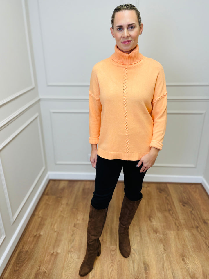 "OLIVIA" Knitted Jumper-Orange