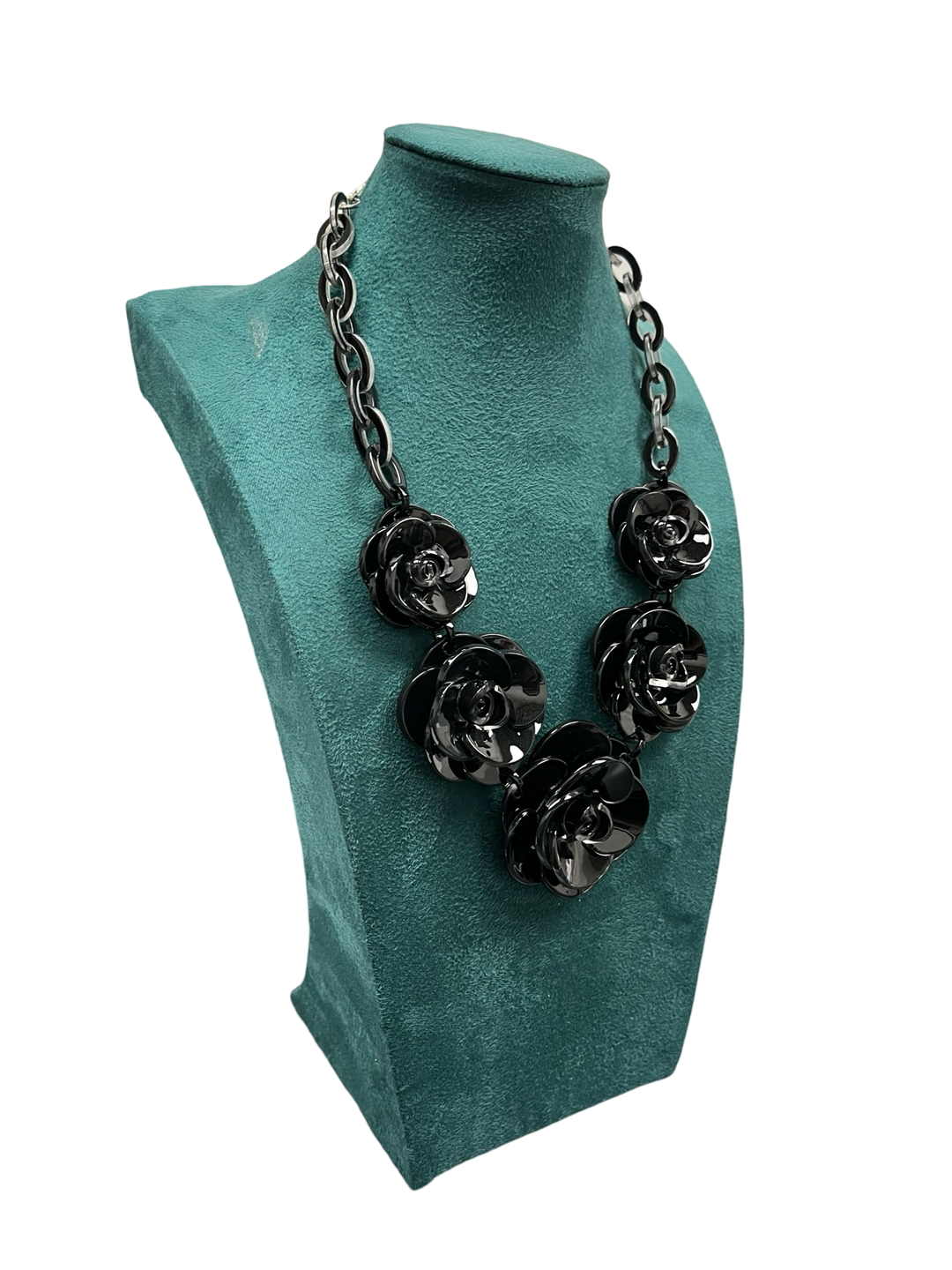 Black Short Statement Necklace