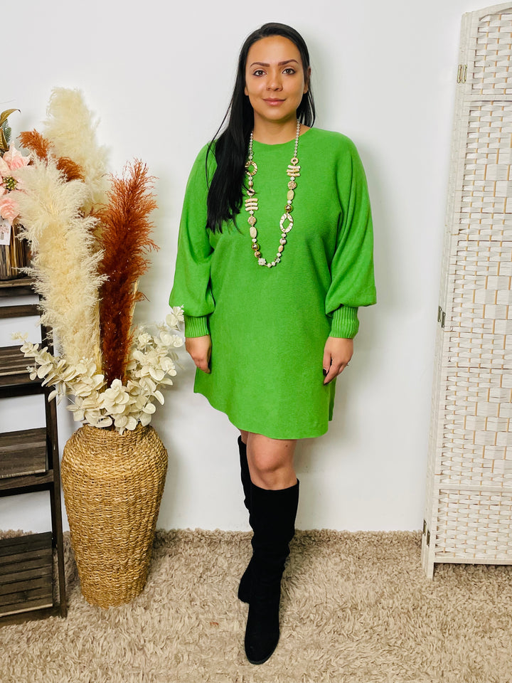 "TAYLOR" Jumper Dress-Green