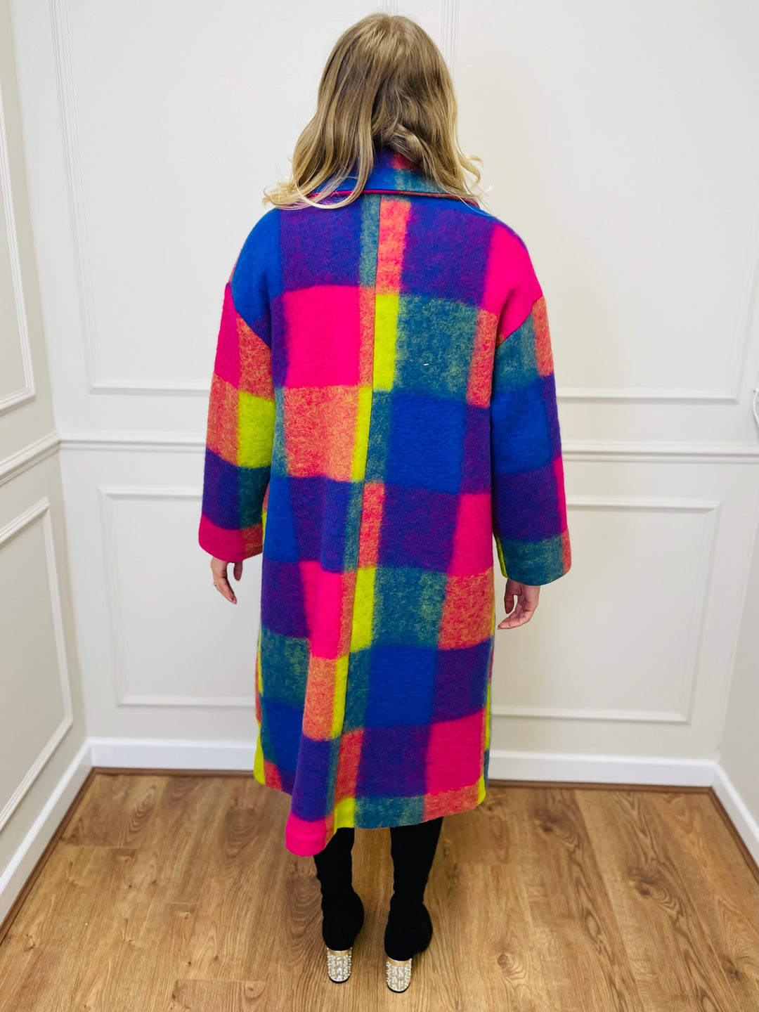 "LILLIAN" Longline Coat-Multicolour