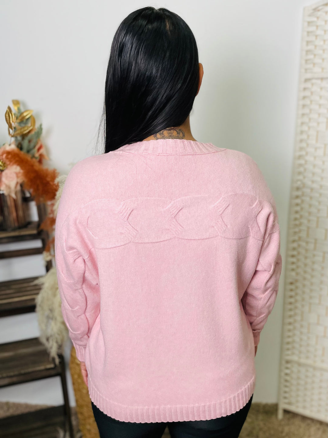 "EMMA" Knitted Jumper-Pink