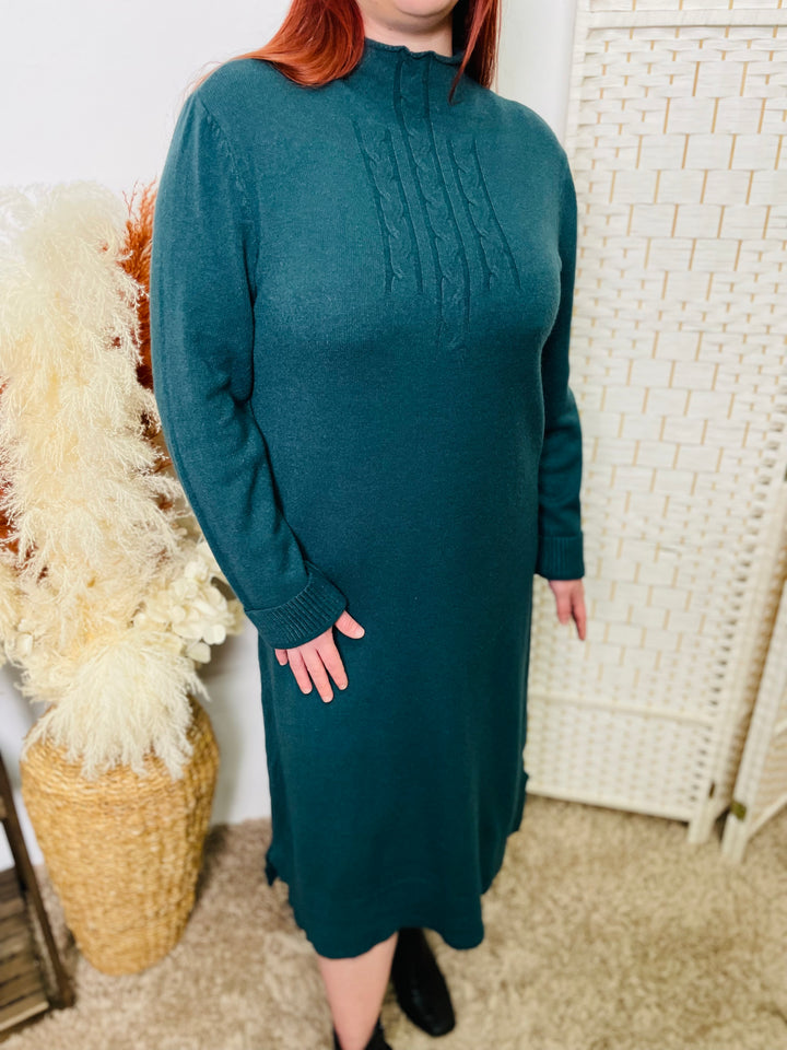 "CHARLOTTE" Maxi Jumper Dress-Teal