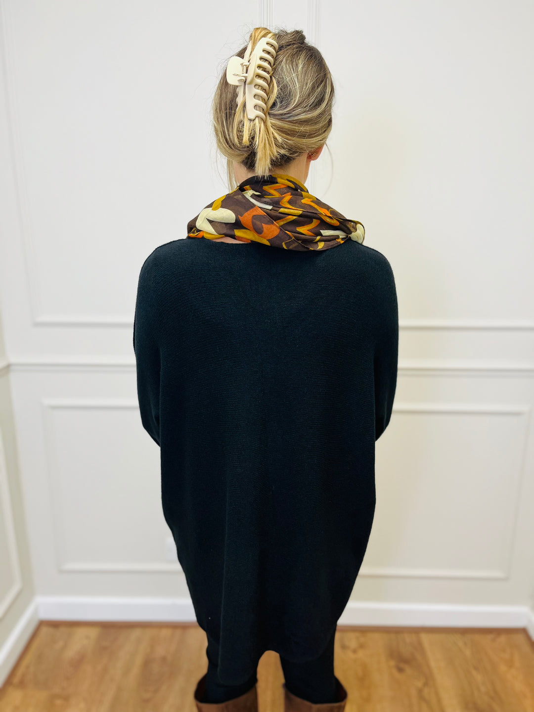 "GINNY" Basic Soft Jumper-Black