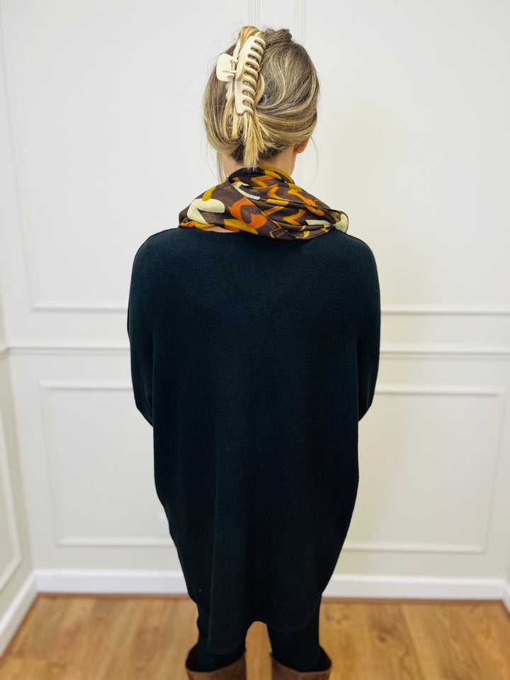 "GINNY" Basic Soft Jumper-Black