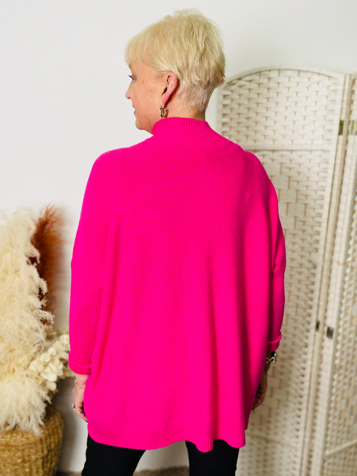 "GABRIELLA" Turtle Neck Jumper-Pink