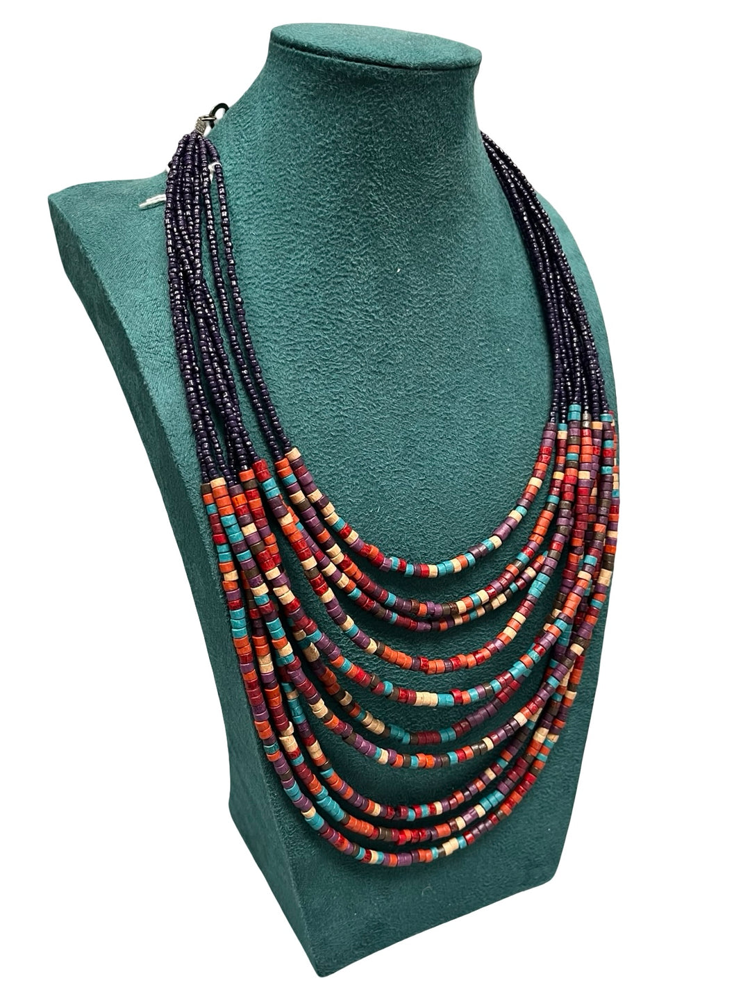 Long Statement Necklace-Multicolour