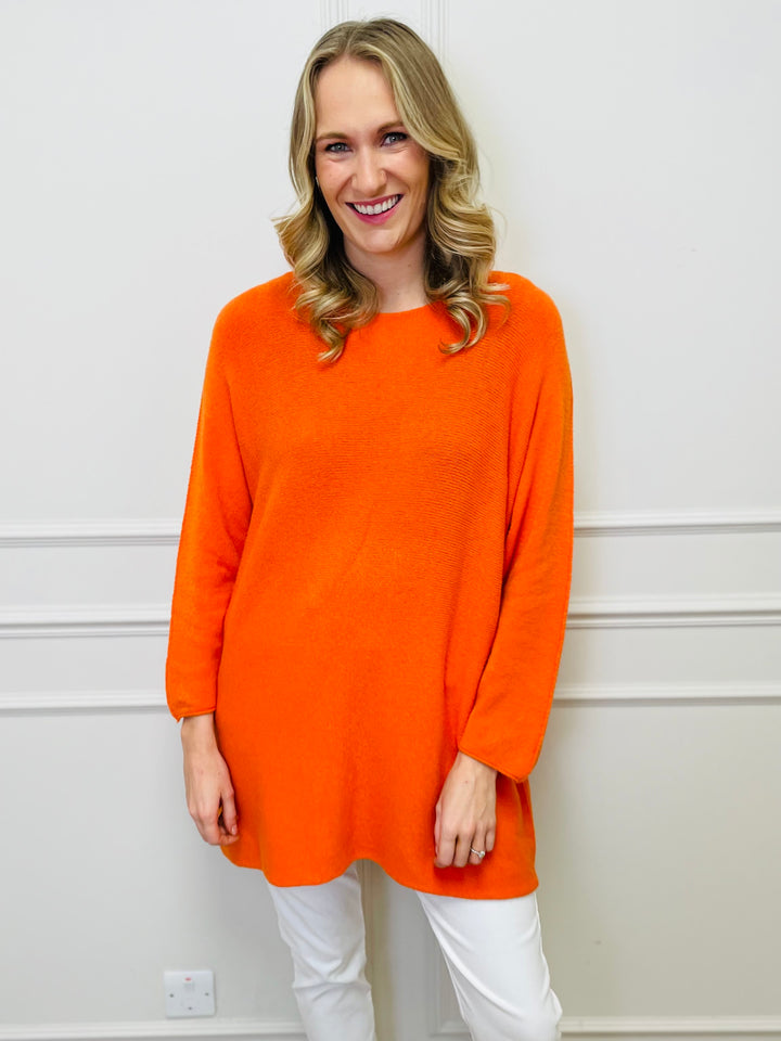 "GINNY" Basic Soft Jumper-Orange
