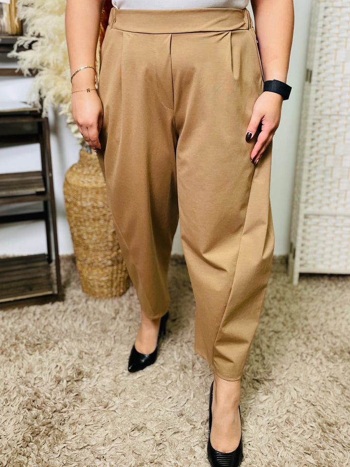 "LISA" Scuba Trousers-Camel