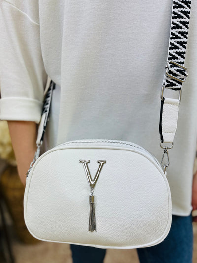 "TINA" Crossbody Handbag-White