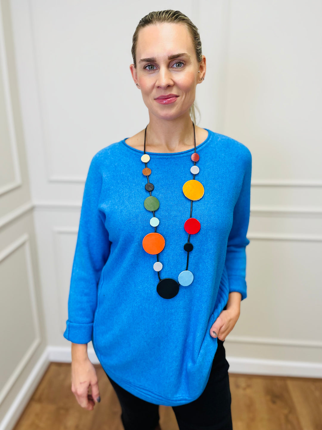 "CLEO" Soft Jumper-Blue