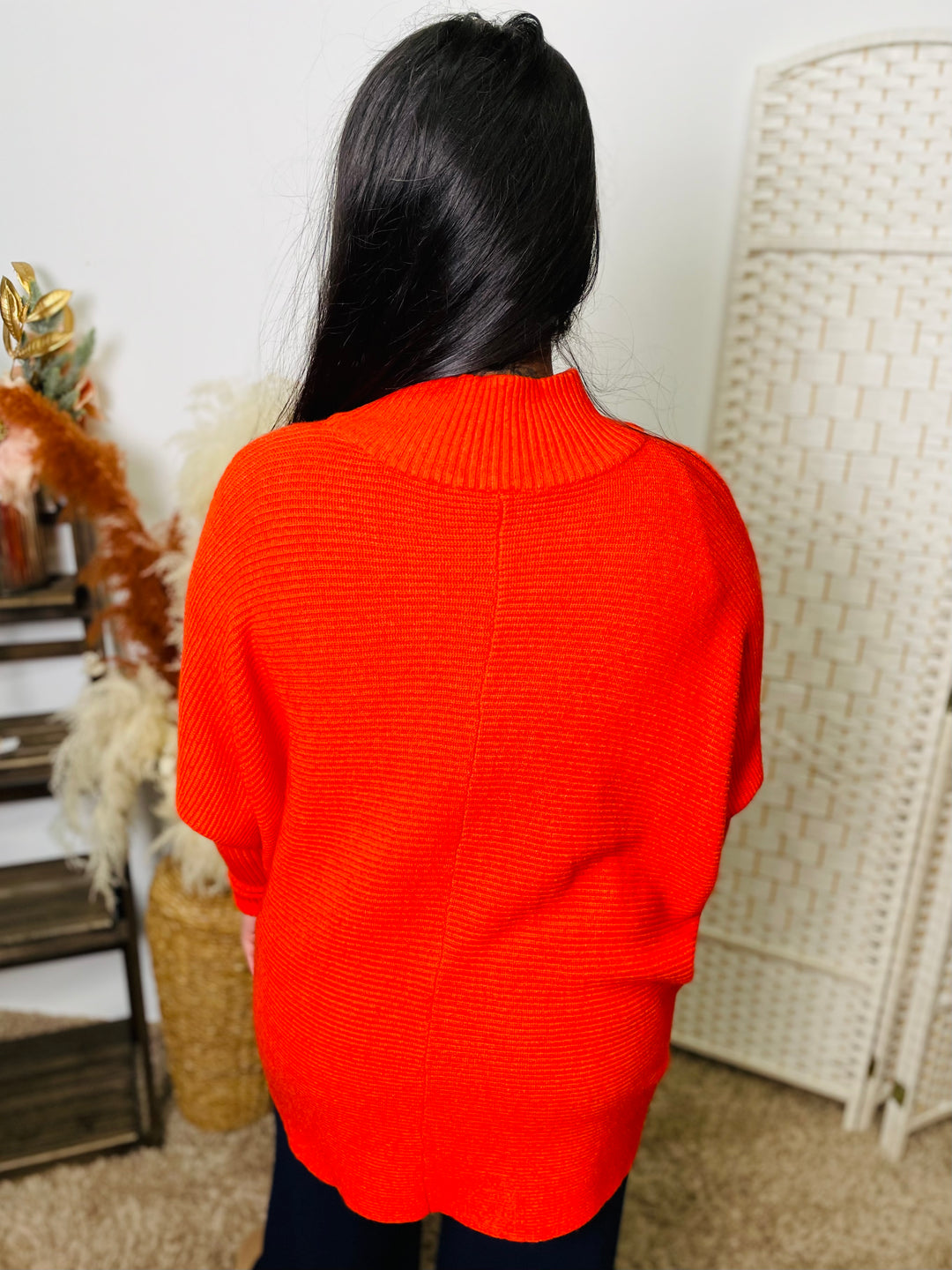 "BLAKE" Knitted Jumper-Orange