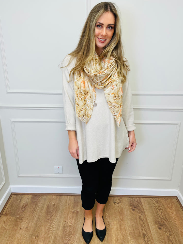 "GEORGIA" Basic Soft Jumper-Cream