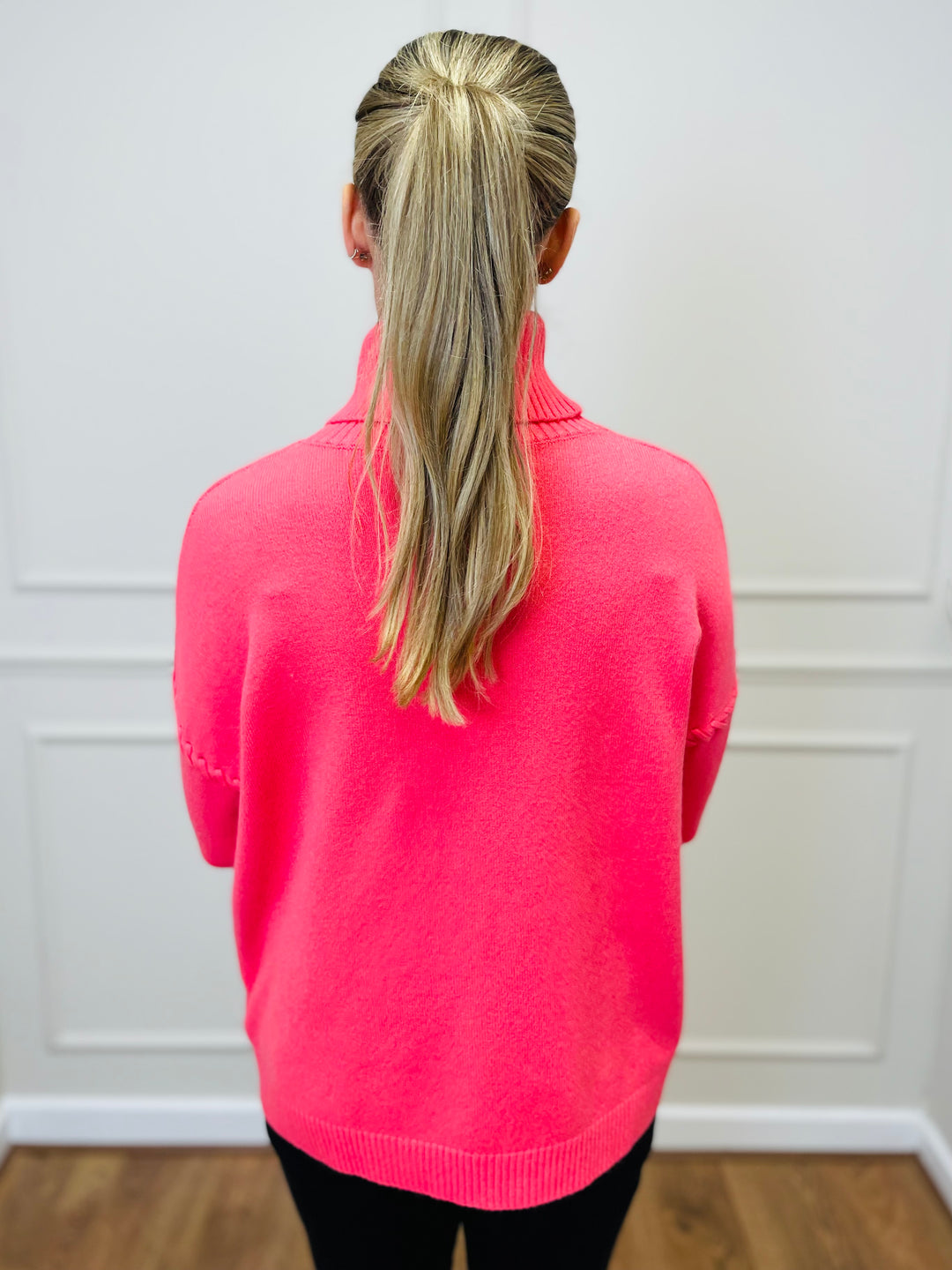"OLIVIA" Knitted Jumper-Coral
