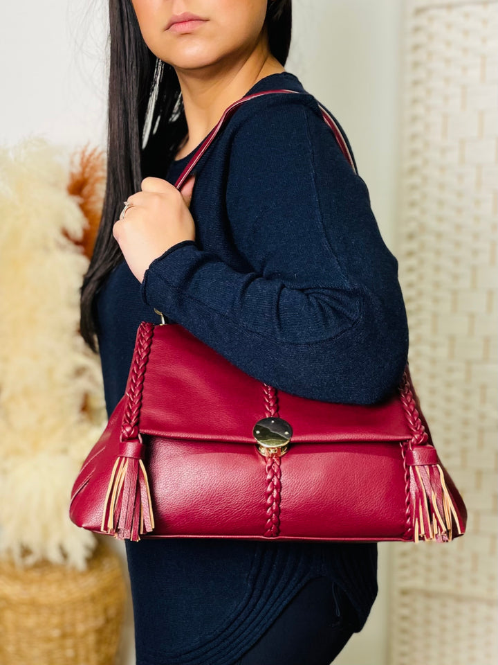 No.45 Frame Handbag-Burgundy