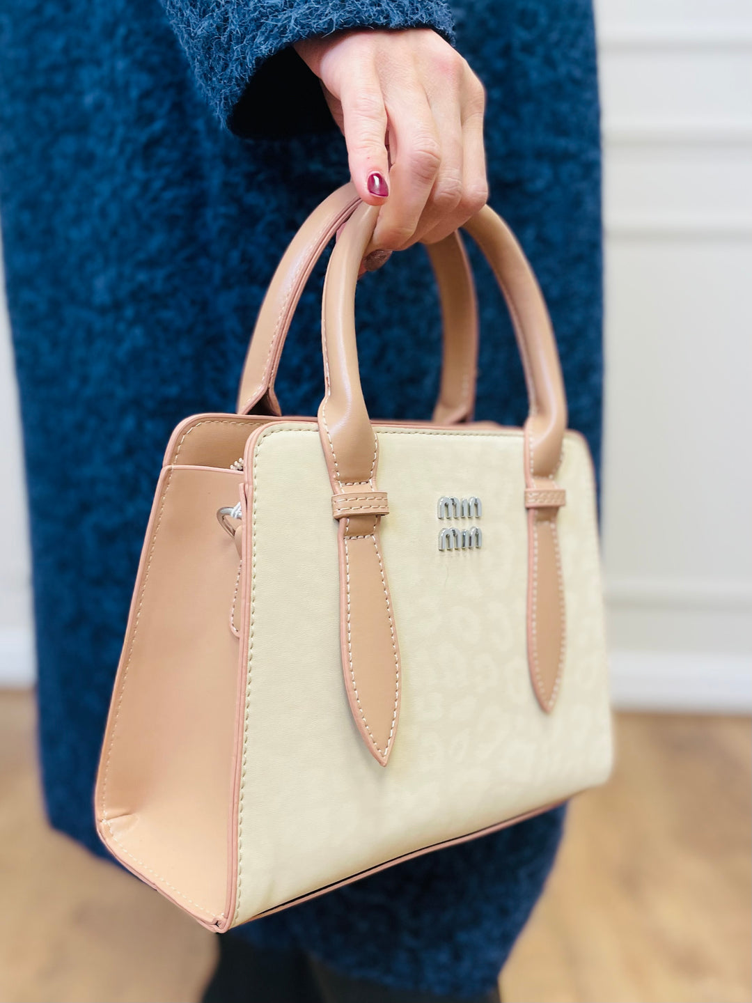 No.78 Leopard Print Handbag-Cream