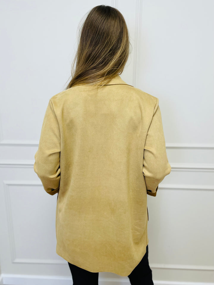"CROSBY" Mid Length Jacket-Camel